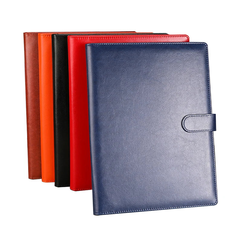 Wholesales Factory Price  Conference Folders Custom Embossed logo File Folder  A4 PU Leather Portfolio Folder