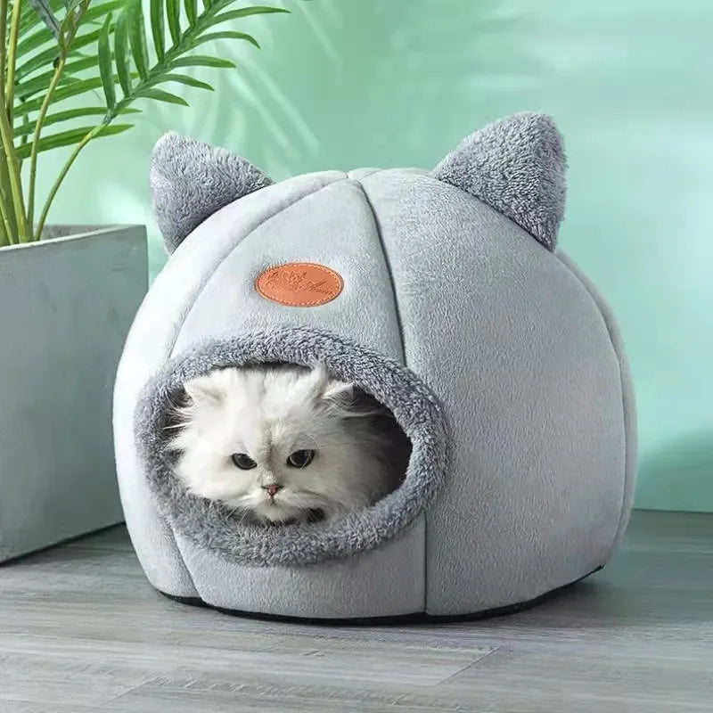 Pet Cat Cave Bed for Cats Manufacture Cute Cat Bed Soft Warm Pet House Cave Sleeping Tent Cushion Cozy Pet Cave Nest Dog Bed