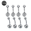 Gaby New Sale G23 Titanium Internal Thread Crystal Belly Rings Titanium bar Star Belly Piercing  Wholesale Piercing Jewelry