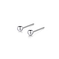 Trendy 316L Stainless Steel 14K Gold Simple 3mm Spherical Round Ball Stud Earrings for Anniversary Occasions
