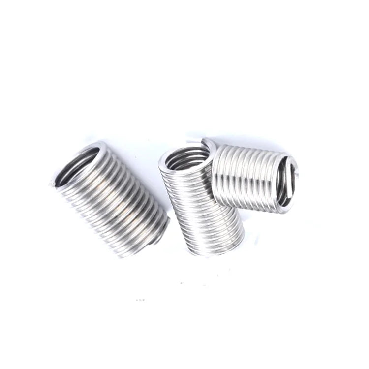 M1.6*0.35 Trapezoid Metric Thread Insert 304 Stainless Steel Fully Threaded Right Hand for Industrial Equipment 14mm Shoulder