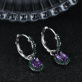 Abiding Shield Plating Tech Tarnish Resistant Natural Amethyst Gemstone 925 Sterling Silver Earring