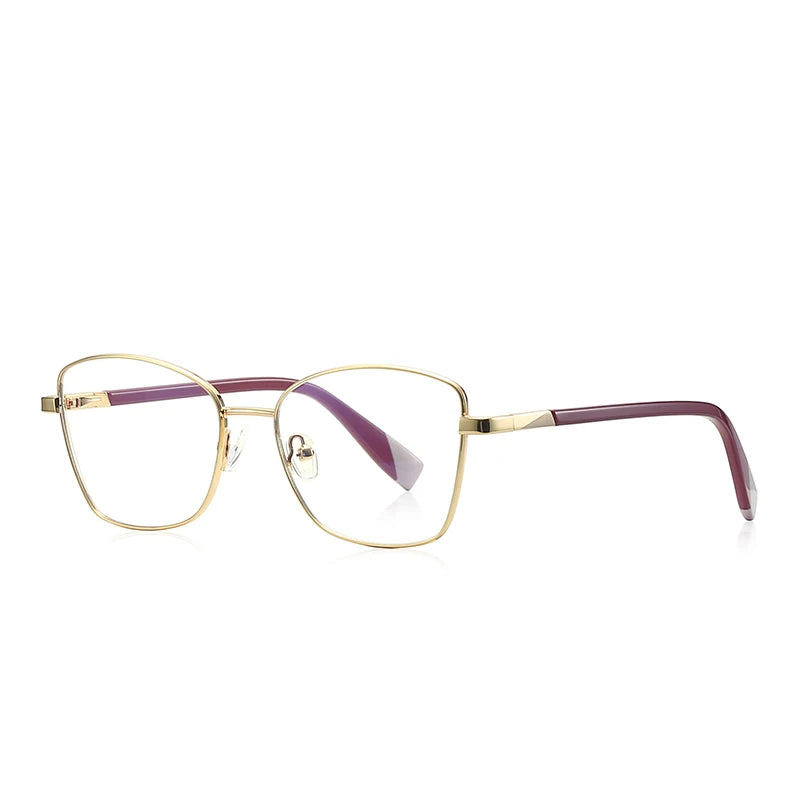 Strong Hinge Anti Blue Light Metal Frame for Prescriptions Women Glasses Frame Logo Custom Eyewear