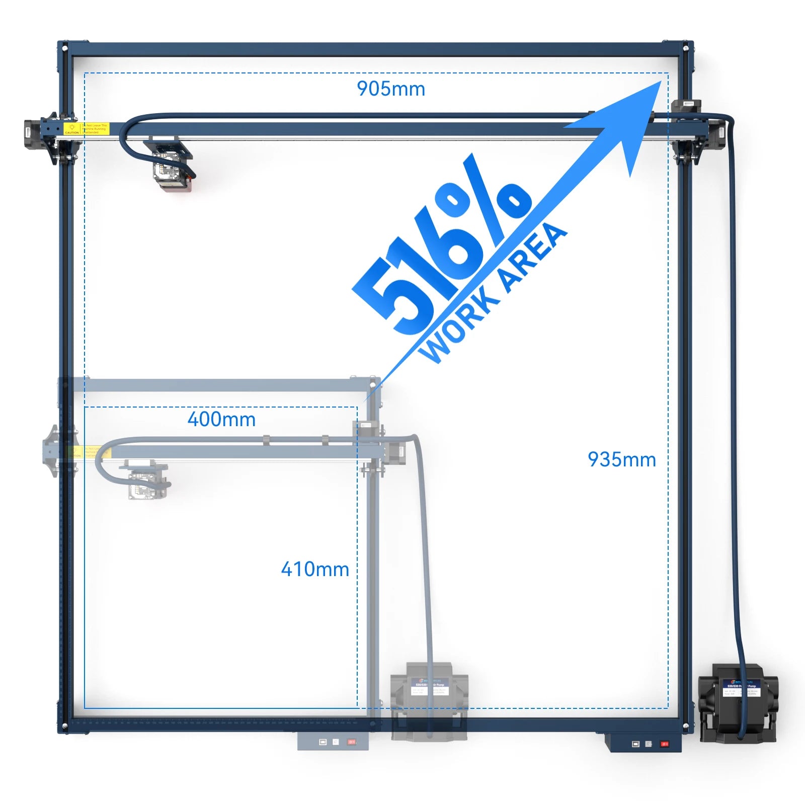 EU Stock SCULPFUN S10/S30/S30 Pro/S30 Pro Max Laser Engraver Engraving Area Extension Shaft 935x905mm S30-XY