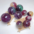 Wholesale Price Natural Rainbow Candy Fluorite Healing Stone Small Crystal Ball Spheres for Home Decor