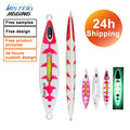 MISTER JIGGING 100g 120g Luminous Jig Lure Metal Chemical Light Slow Pitch Metal Lure Fishing Jig Fishing Lure