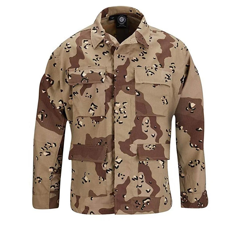 Foreign Camo Suit Outdoor Expansion Training Suit Wear Resistant Simple BDU Long Sleeve Combat Camo Uniform