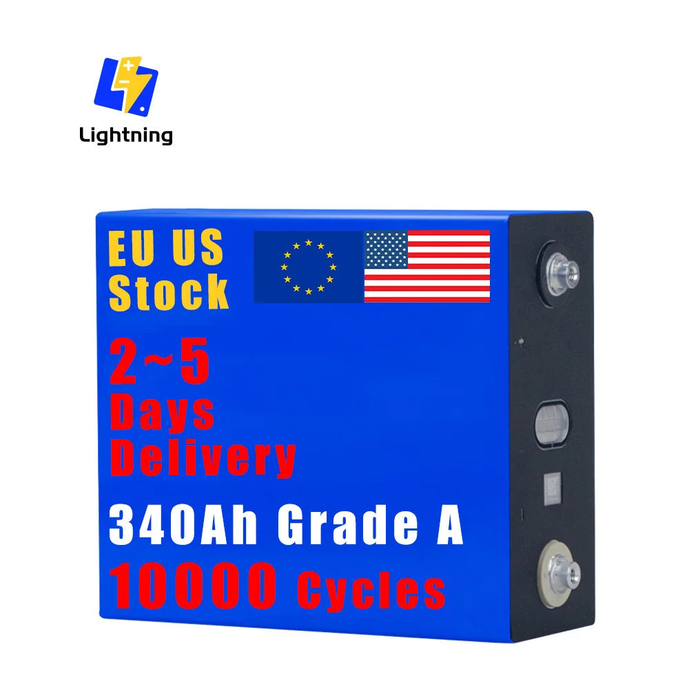 EU Stock High Capacity 3.2V 314Ah Lifepo4 320Ah 280Ah Lithium Ion Battery DIY 12V 24V 48V Pack for RV Boats Home Energy Storage