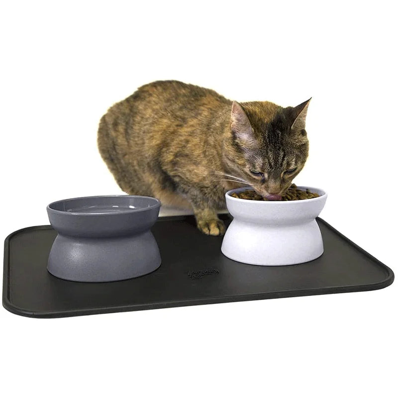 Raised Cat Bowls Elevated Pet Feed Bowl Spine Stress Free Dog Cat Pet Slow Food Feeder Feeding Food Water Elevated Bowls