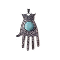 Fashion Alloy Fatima Hand Pendant for Men and Women Easter Gift Pendant Necklace
