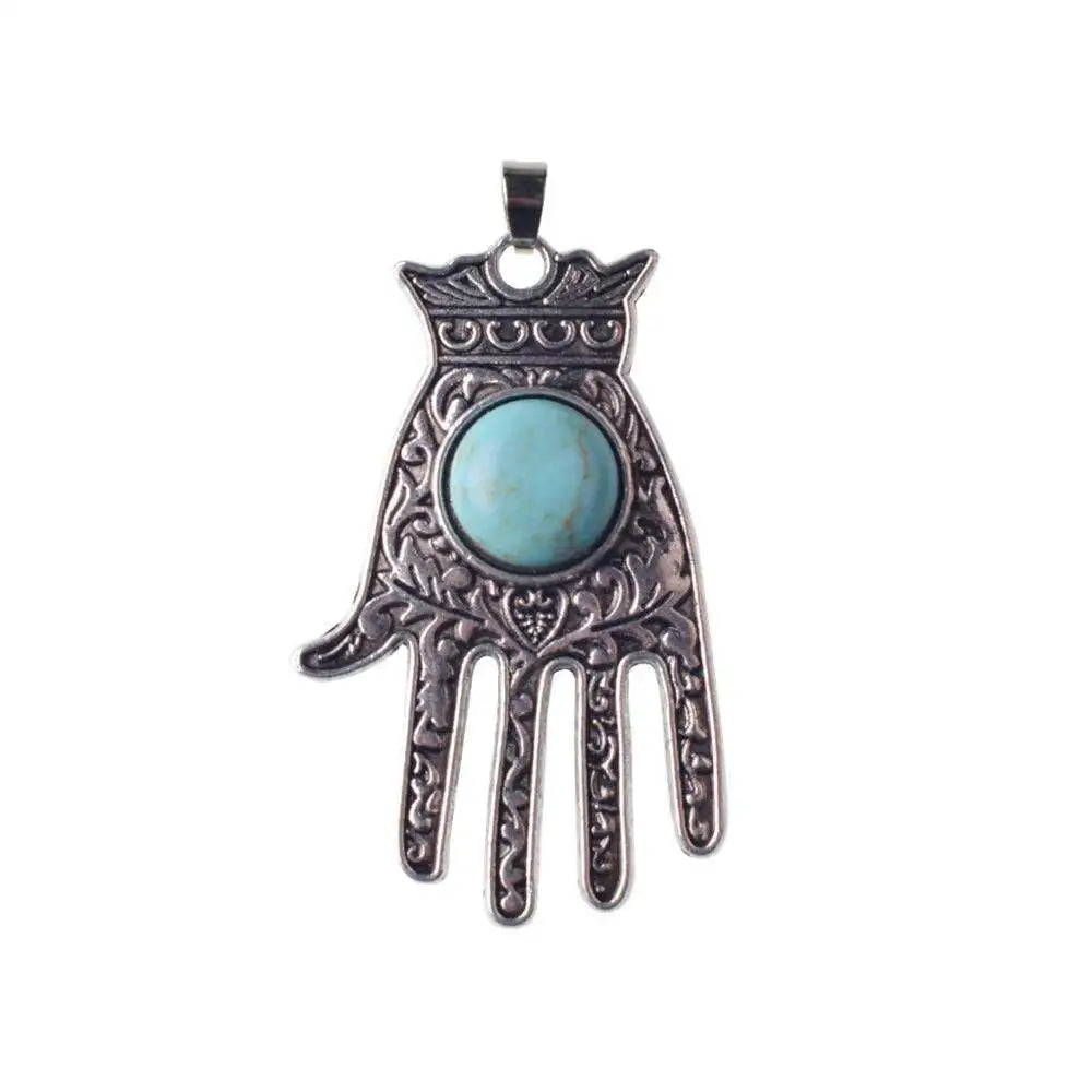 Fashion Alloy Fatima Hand Pendant for Men and Women Easter Gift Pendant Necklace