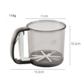 Direct Factory Sale Eco-Friendly Double-Layer Stainless Steel Flour Sifter Custom Logo Hand Crank Plastic Baking Pastry Tools