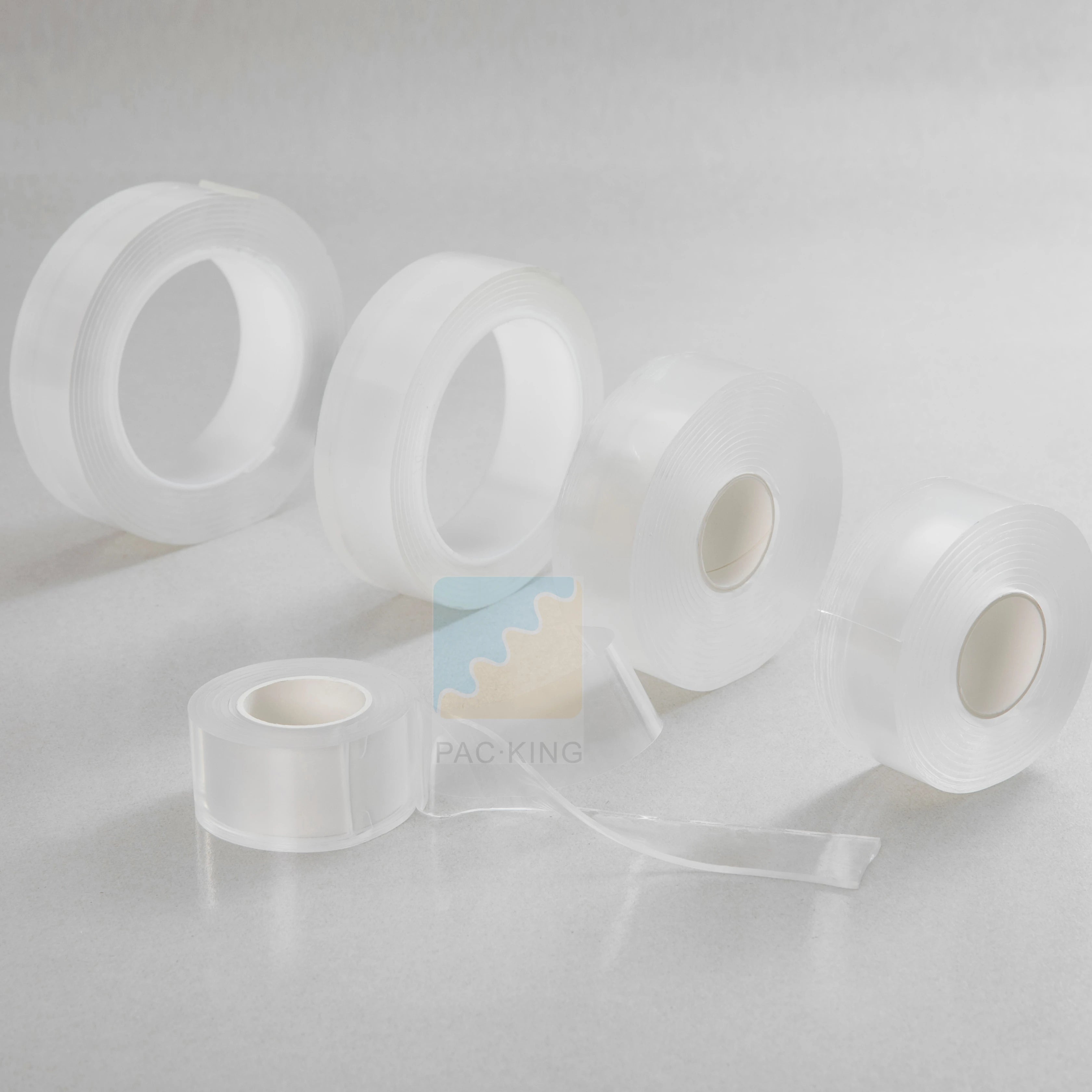 0.15mm Thick Double Sided Transparent Sticky Nano Gel Tape Washable Pressure Sensitive Adhesive Tape for Masking Heavy Duty