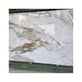 Polished Calacatta Gold Nano Stone Slab for Home Floor and Wall Decor Artificial Stone Nano Glass White Stone Marble