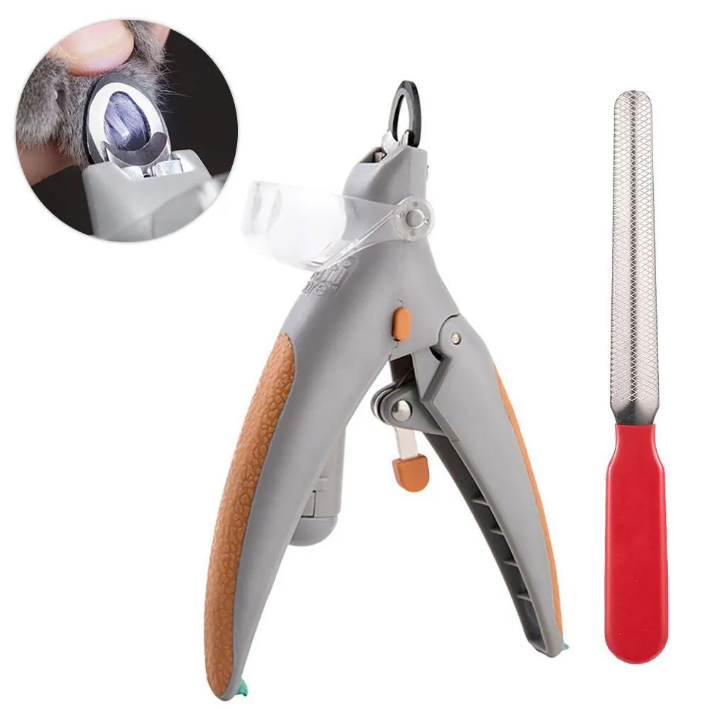 Professional Pet Nail Clipper  Pet Dog Cat Nail Toe Claw Clippers  LED Light Nail Trimmer for Animals Pet Supplie