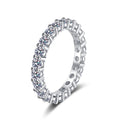 925 Sterling Silver Moissanite Ring for Women's Fashion Full Diamond Luxury Wedding Ring Fine Jewelry