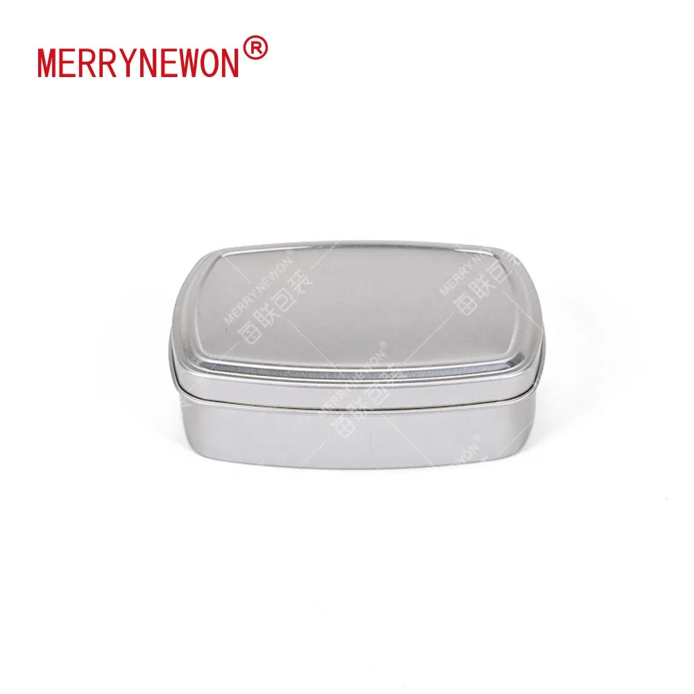 Custom Printed 80ml square Jewelry Metal Box Packaging square Aluminum Jar Soap Tin Box