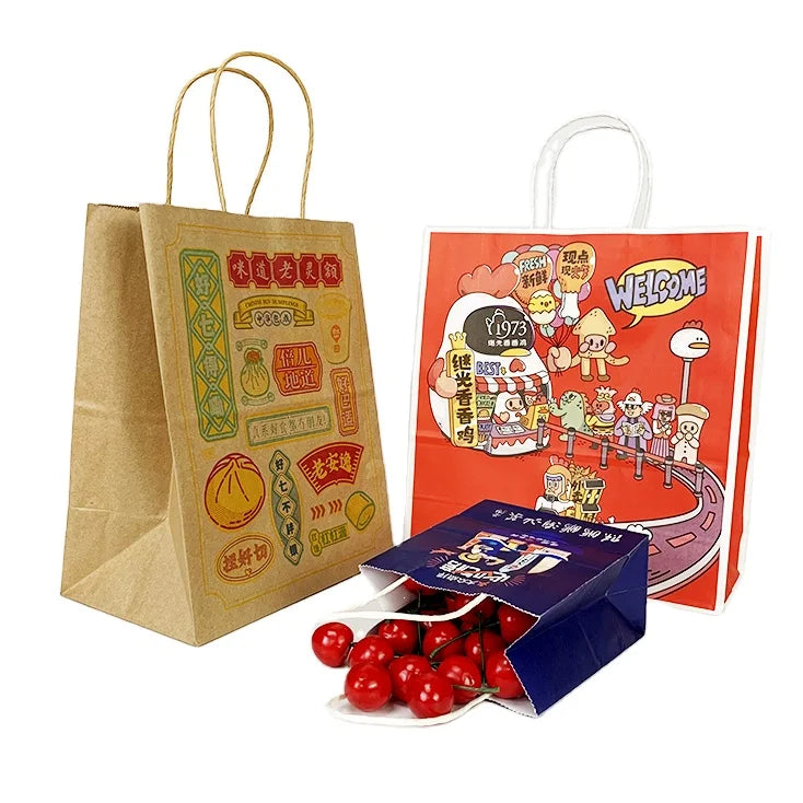 Low Price Small Big Design China Wholesale Luxury Shopping Custom Paper Bag Packaging Printed with Your Own logo Ribbon Handle