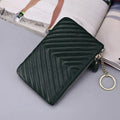 New Arrival Women PU Leather  Wallet Custom Ladies Credit Cardholder Women Zip ID Card Holder Wallet Key Pouch Card Holder