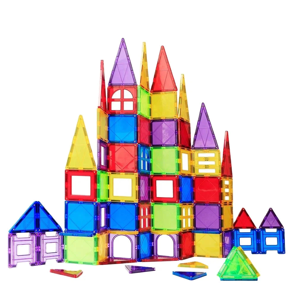 2023 Magnetic Blocks Magnetic Tiles Toys STEM Educational Construction Magnetic Toys Christmas Birthday Gifts for 3+ Kids