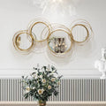 107x53 Dropshipping 2025 House Luxury Wall Hanging Mirrored Decorative Gold Metal Handicraft Art Room Home Decor High Quality