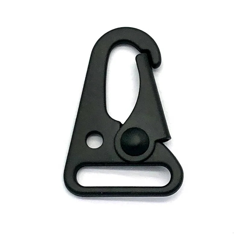 20mm Black Olecranon Clasps Snap Tactical Clasp Clips Tactical Accessory Buckle for Straps With Ring Zinc Alloy Snap Hook