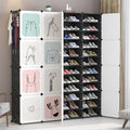 Multi-Tier Extendable Plastic Shoe Rack Cabinet Modern Waterproof Shoe Storage Box for Living Room or Warehouse Use