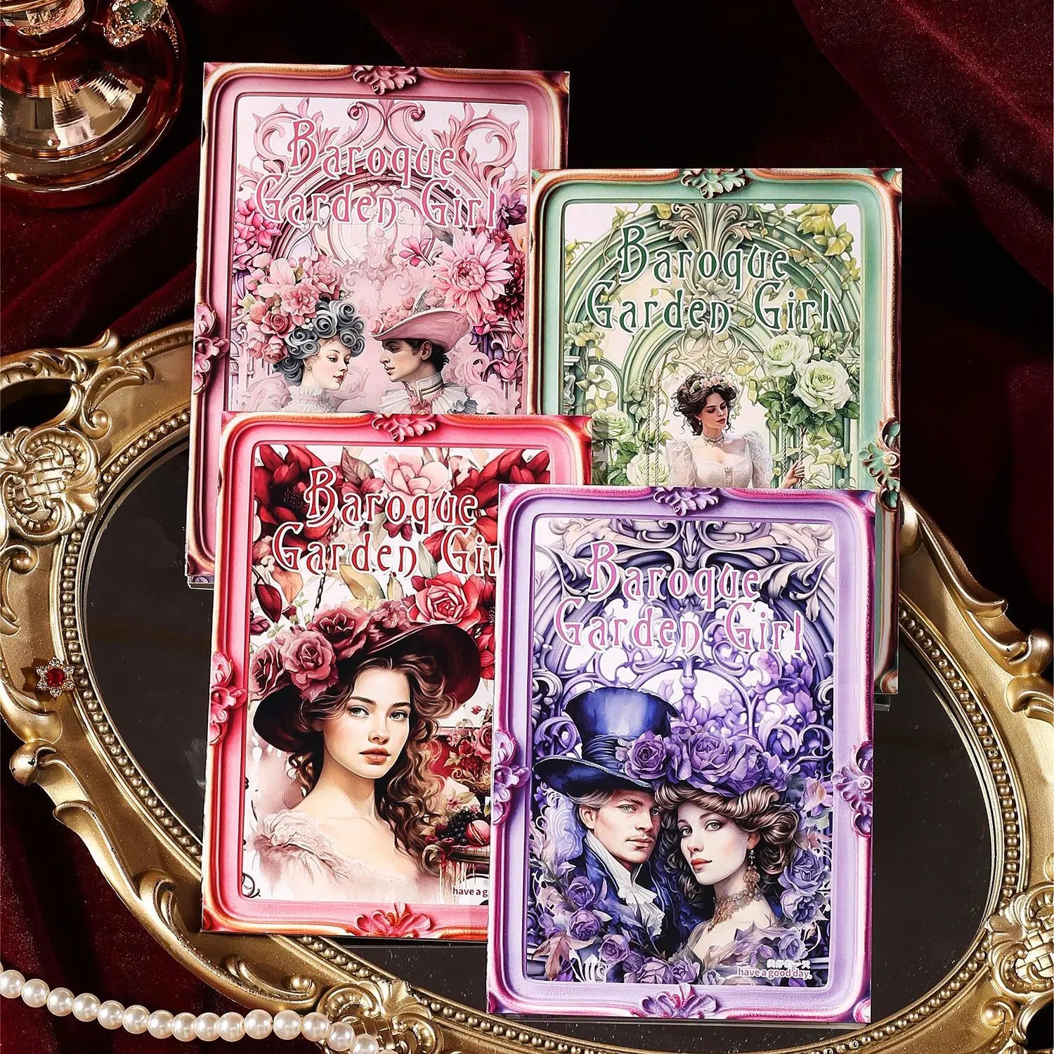 20 Sheets/pack of Stickers This Baroque Garden Girls Series Character Ledger DIY Decoration Base