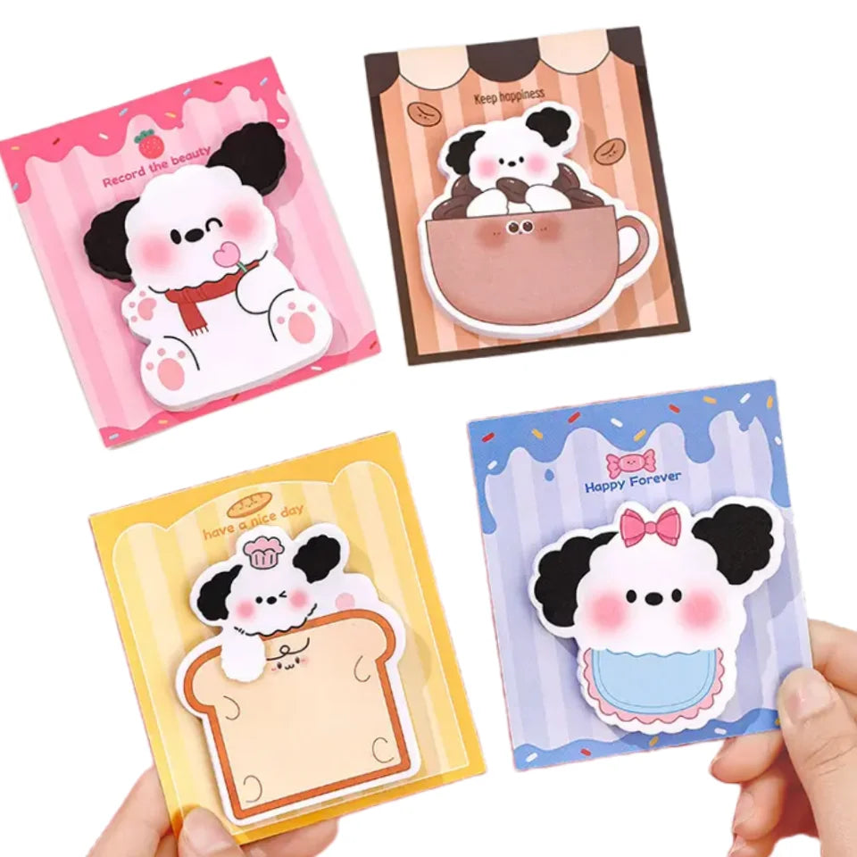 New Arrivals Papeleria Cute Dog Sticky Notes Kawaii Sticky Notes Student Stationery Messages Shaped Sticky Note