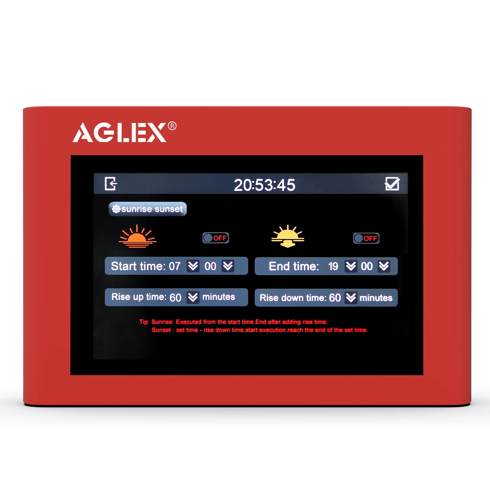 AGLEX LED Grow Light Controller Dimmable Timing Master with Touch Screen App WiFi Remote Control & Sunrise Sunset