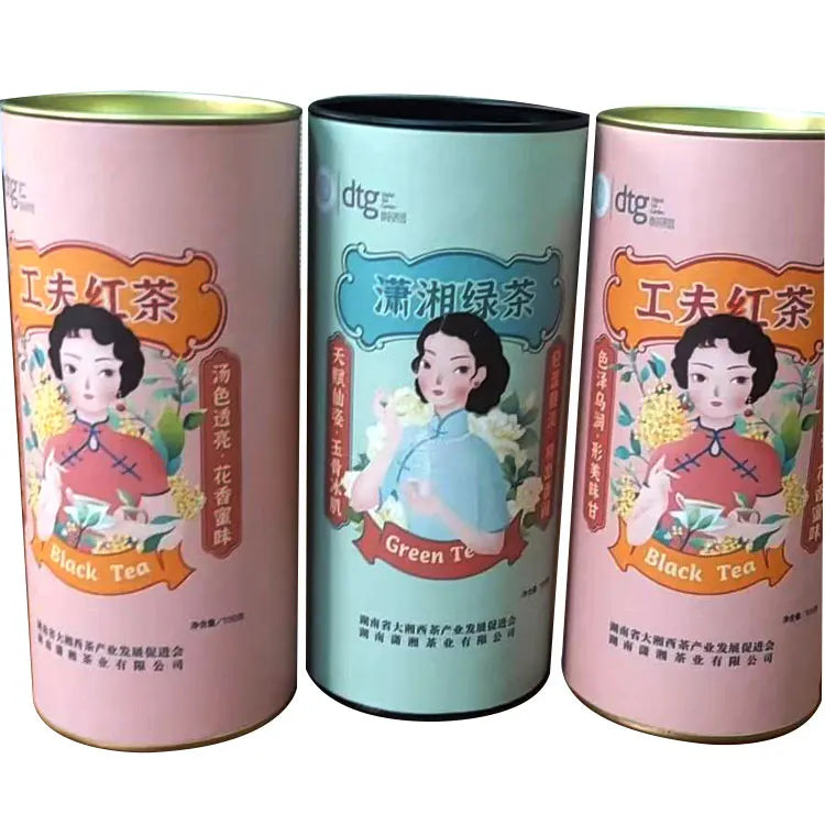 Wholes Sale Round Tea Paper Can With Metal Lid and BottomPaper Cylinder