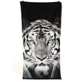 Wholesale extra Large Thick Velour Terry Customized tiger Design Full Color  100% Cotton Beach Towels with logo Custom Print
