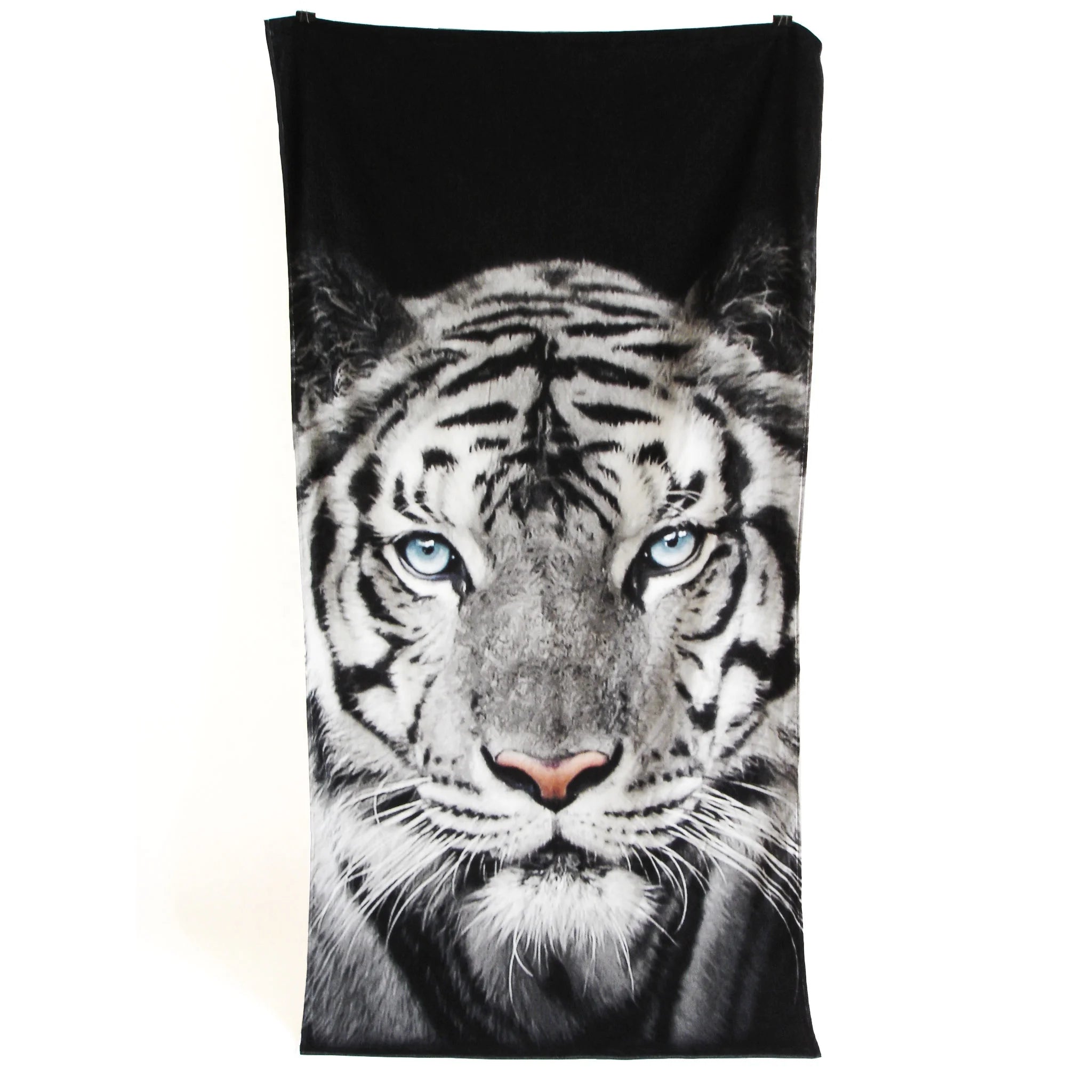 Wholesale extra Large Thick Velour Terry Customized tiger Design Full Color  100% Cotton Beach Towels with logo Custom Print