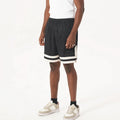 Wholesale 240GSM Summer RainBow Spray Basketball Shorts Casual 100% Polyester Quick Drying Street Mesh Design Elastic Waist