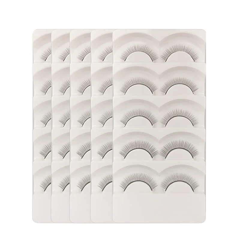 NAGARAKU False Eyelashes 5 Pairs Set Handmade Training Lashes for Beginners Eyelash Extension Beauty Salon Student Practice