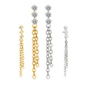 Tassels Earring Titanium CNC Set CZ Pineapple 16G Internally Threaded Labert Top Helix Lip Ring Top Jewelry