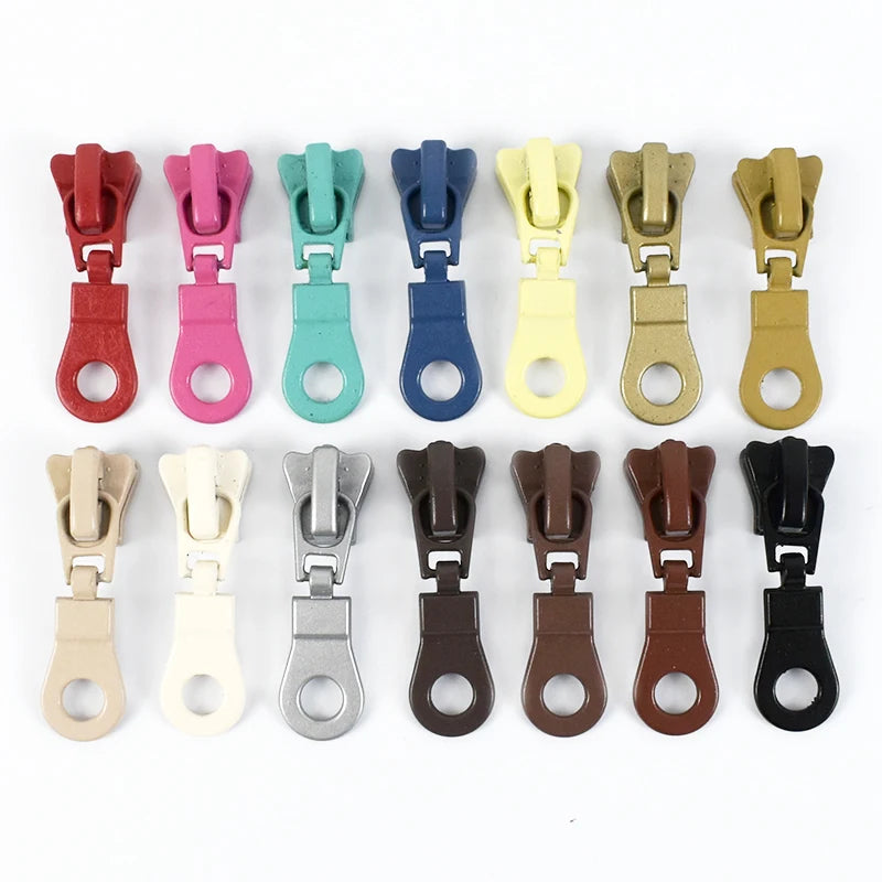 Meetee F2-4 5# Colorful Garment Bag Craft Sewing Accessories DIY Repair Kit Zip Pull Resin Zipper Slider
