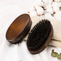 Factory Supply Archaize Color Wooden Handle Beard Brush Comb with 100% Pure Boar Bristle Shaving Brush for Men Mustache Grooming