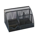 Multi-Functional Metal Mesh Pen Holder Office Desk Storage Box Wholesale Stationery Desk Sets Drawer-Type Partition 22x13x14cm