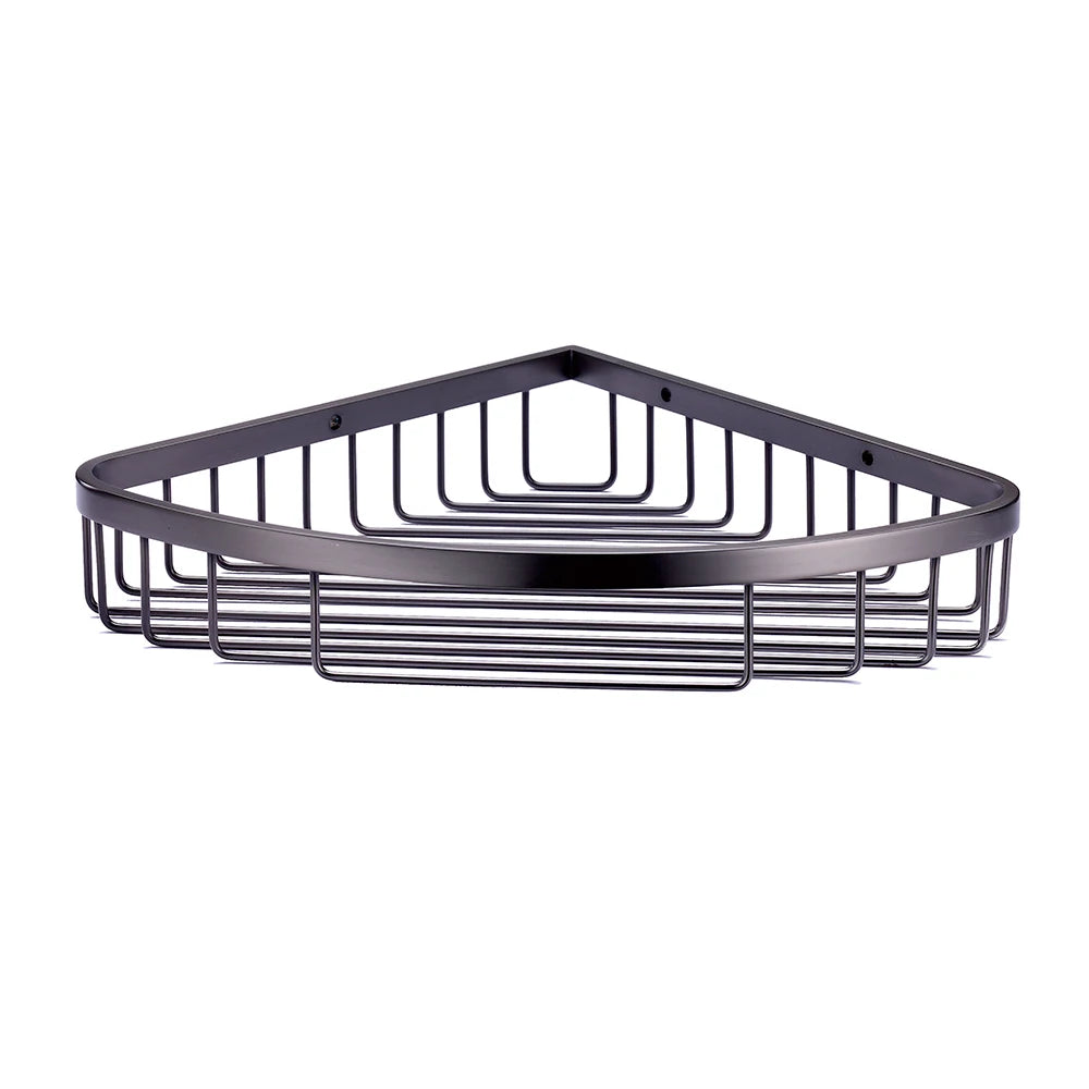 Hot Selling Modern European and American Bathroom Accessories Chrome Corner Basket with Brass Finish Quality Metal Holder