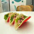 Taco Holder Rack Plastic Rainbow Colorful Taco Tray Taco Serving Platter
