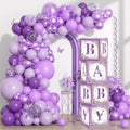 Purple Butterfly Baby Shower Birthday Party Decorations Balloon Box for Home Living Room Baby Shower Boxes for Birthday Decor