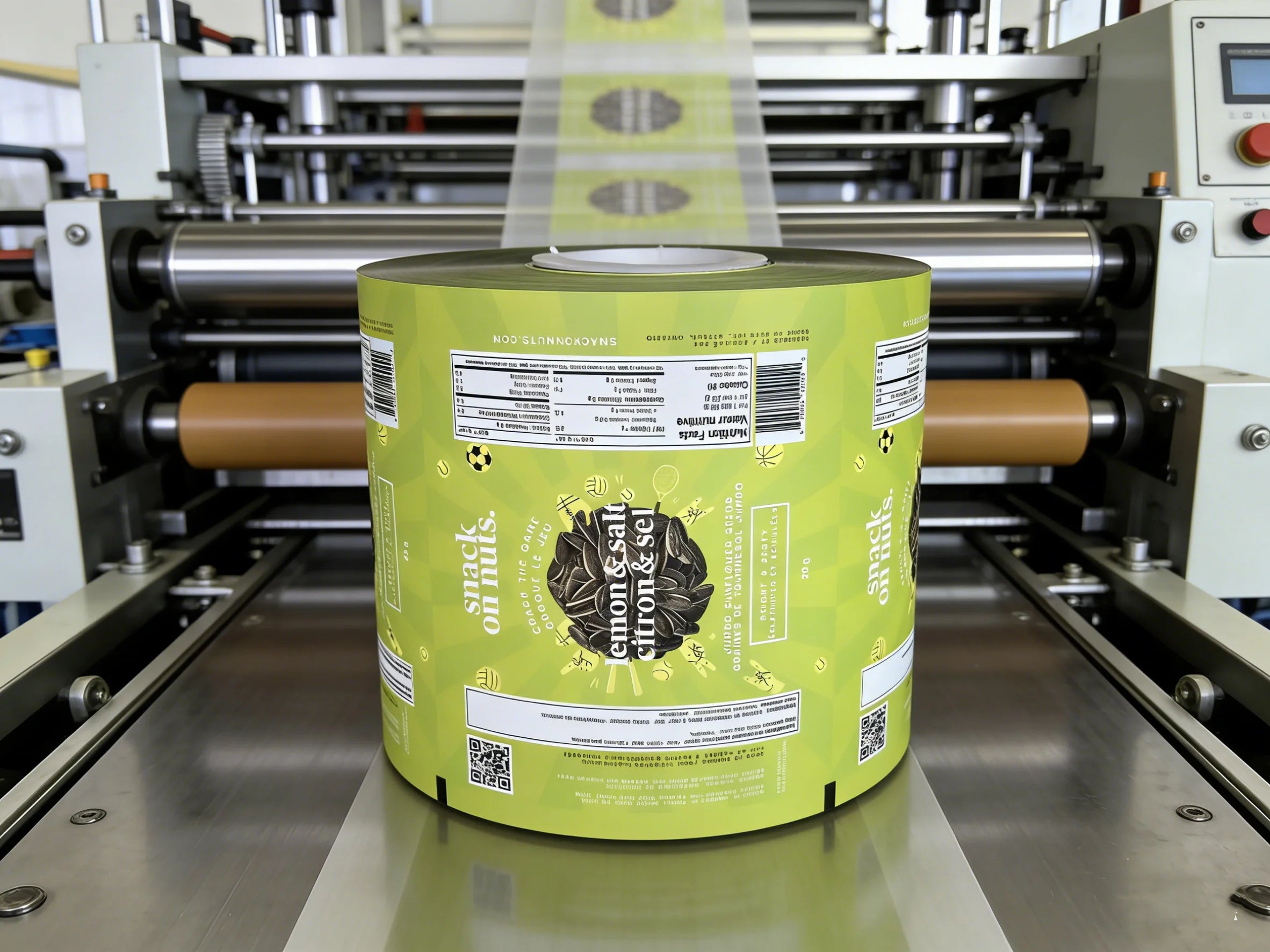 Custom Printed Food Grade Flexible Packaging Rollstock Film Soft Stretch Food Wrap for Snacks Moisture Proof