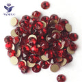 YANRUO Wholesale 1440pcs Crystal Strass Stones Dark Siam Garnet Flat Back Glass Nhinestones Nonhotfix