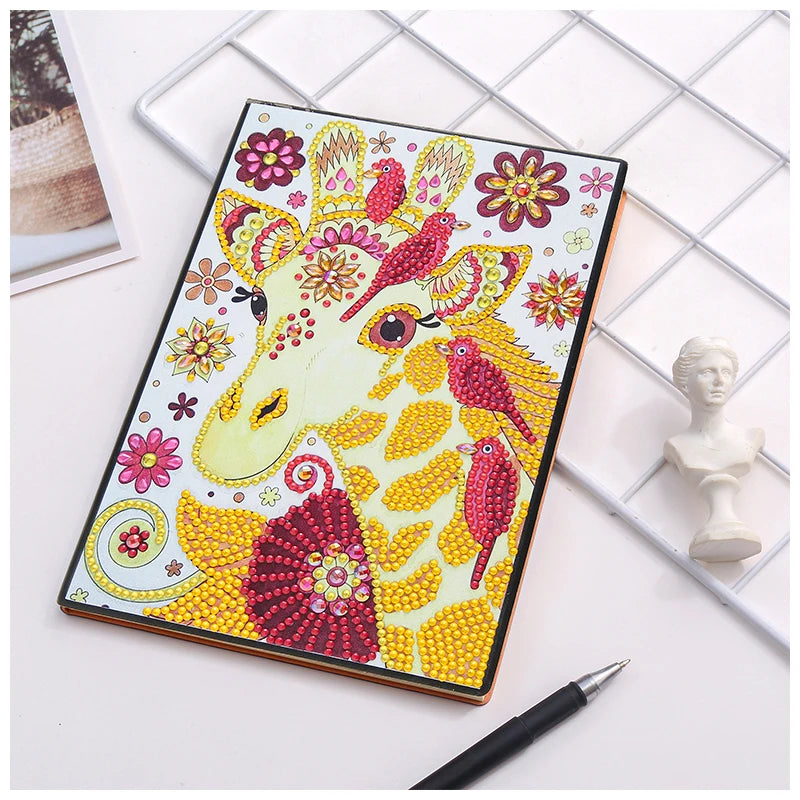 New 5D Diamond Painting Crystal Special-shaped Diamond Notebook Diy Mosaic Animal Deer Picture Diamond Embroidery Diary