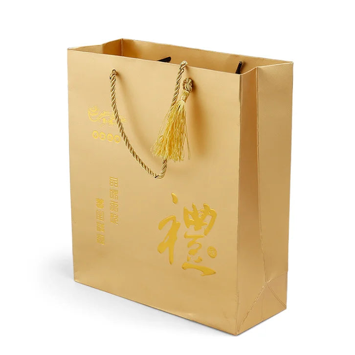 Wholesale Low-Cost Handbag Bronzing Process Covered With Sub-Film Gift Clothing Paper Bag