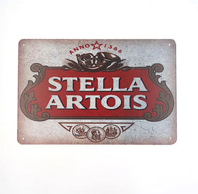 Metal Wall Retro Tin Vintage Decor SignsIndustrial Style Light up Sign for Bar Wall Decoration(Beer)