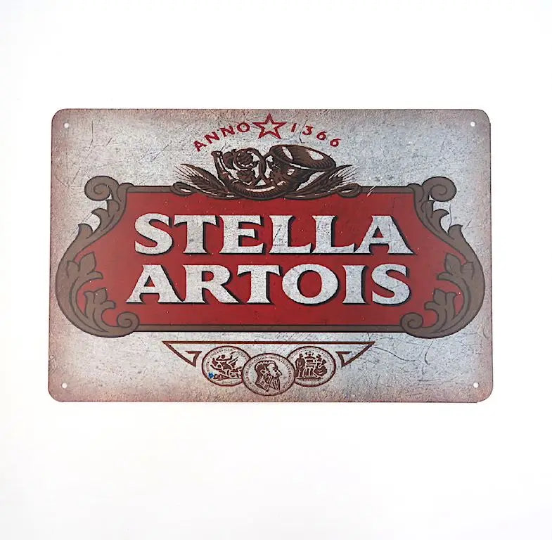 Metal Wall Retro Tin Vintage Decor SignsIndustrial Style Light up Sign for Bar Wall Decoration(Beer)
