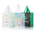 Flocking Printed Premium Non Woven Gift Bags Luxury Brand Packaging Tote Bag With Logo