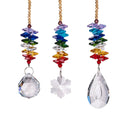 Colorful Crystals  Pendants Chandelier  Prisms Hanging Ornament Octogon Chakra for Home Office Garden Decoration